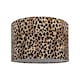 image 1 of Modern and Distinctive Leopard Print Table-Pendant Lamp Shade in Soft Velvet | Black