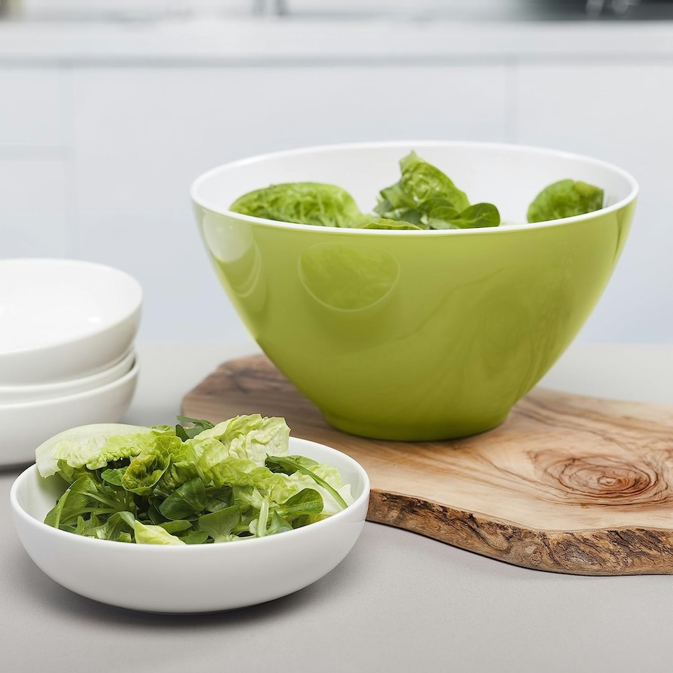 image 1 of Zeal Melamine Salad Bowl, 26cm, Lime Green