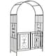 image 1 of Gr8 Garden Metal Garden Gate Wedding Rose Arch Pergola Archway Climbing Plant Trellis Black