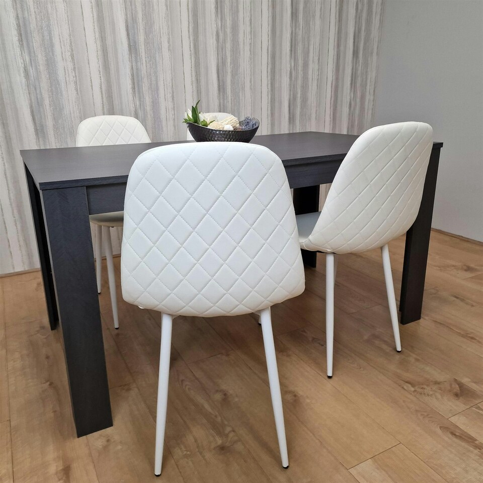 image 1 of Dining Table Set with 4 Chairs Dining Room, Kitchen table set of 4 Grey