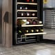 image 9 of HOMCOM 24 Bottle Wine Fridge, 65 Litre Capacity, 43cm Freestanding Wine Cooler Fridge with Glass Door, LED Light, Digital Touch Screen, Temperature Control, Black