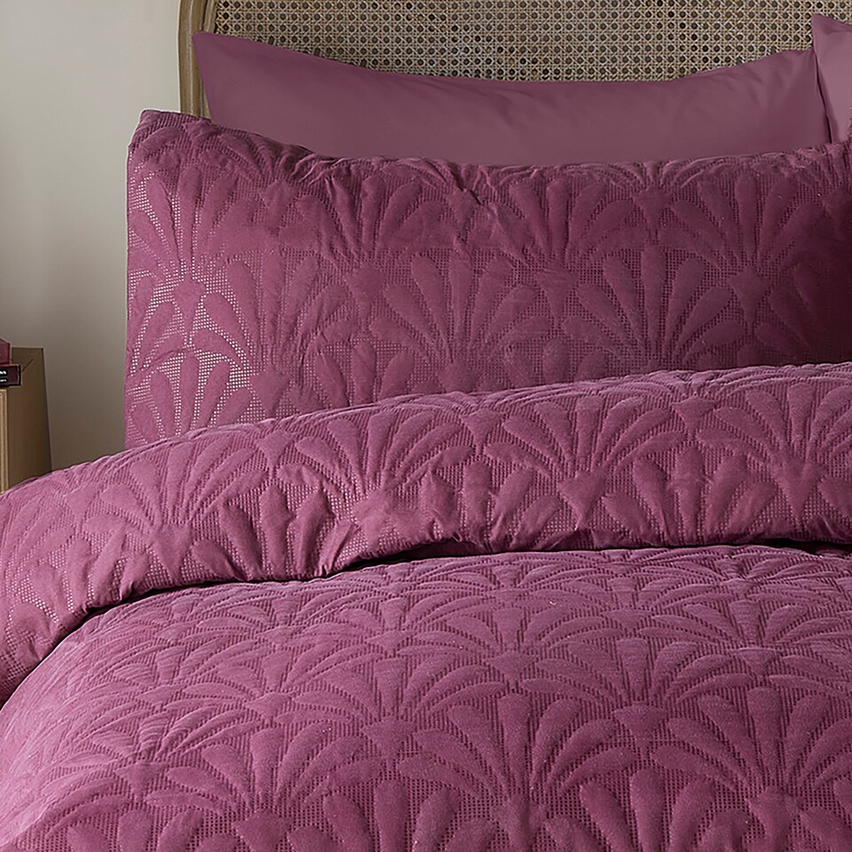 image 1 of Serene Cavali Duvet Cover Set Berry