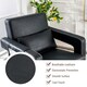 image 8 of COSTWAY Modern Accent Sofa Chair with Ottoman Upholstered Black Black