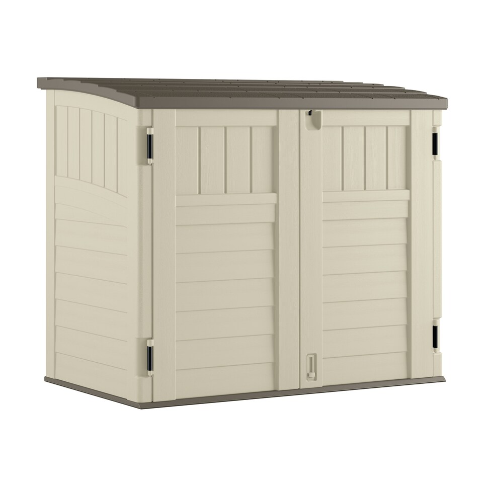 image 1 of Suncast Stow-Away Store - Vanilla | Brown