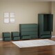 image 3 of Vida Designs Denver 4 Piece Bedroom Set (2 Drawer Large Bedside Chest, 8 Drawer Chest, 2 Door 2 Drawer Wardrobe), Green | Green | Green | L | 4