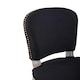 image 5 of Interiors by Premier Black Dining Chair with Wooden Legs, Velvet Dining Chair, Cozy Small Accent Chair for Living Room