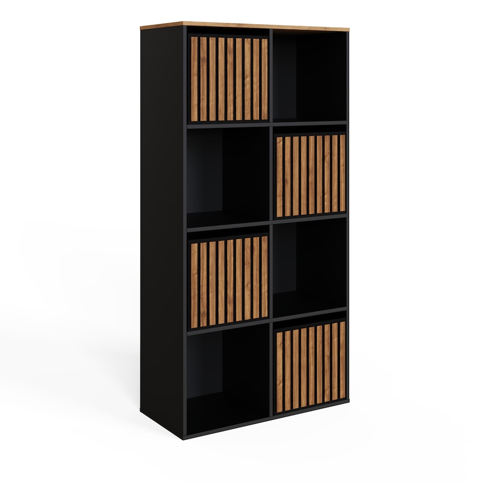 image 1 of Kube 2x4 Shelf Storage Cube | Multi | Walnut