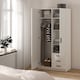 image 8 of Sprint Wardrobe with 2 Doors + 3 Drawers in White