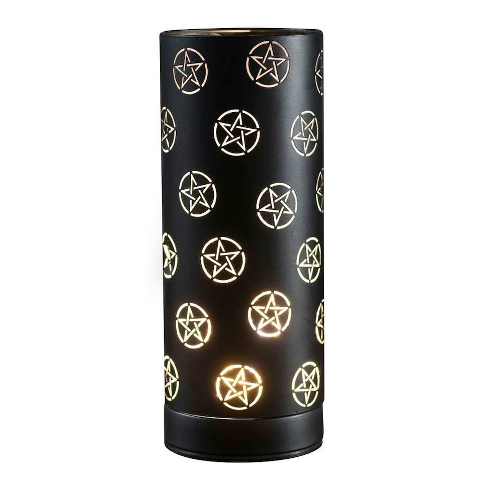 image 1 of Something Different Pentagram Aroma Lamp - Black/Yellow - One Size