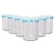 image 1 of Argon Tableware Glass Jam Jars with Blue Gingham Lids - 150ml - Pack of 6