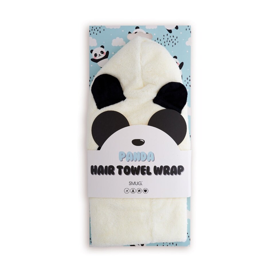 image 1 of SMUG Novelty Hair Towel Wrap, Panda