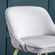 image 2 of Interiors by Premier Grey Velvet Dining Chair, Mid-Century Modern Grey and Gold Velvet Dining Chairs, Luxury Dining Chair