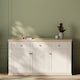 image 7 of Pontypool 3 Drawer & 3 Door Sideboard in White and Riva Oak