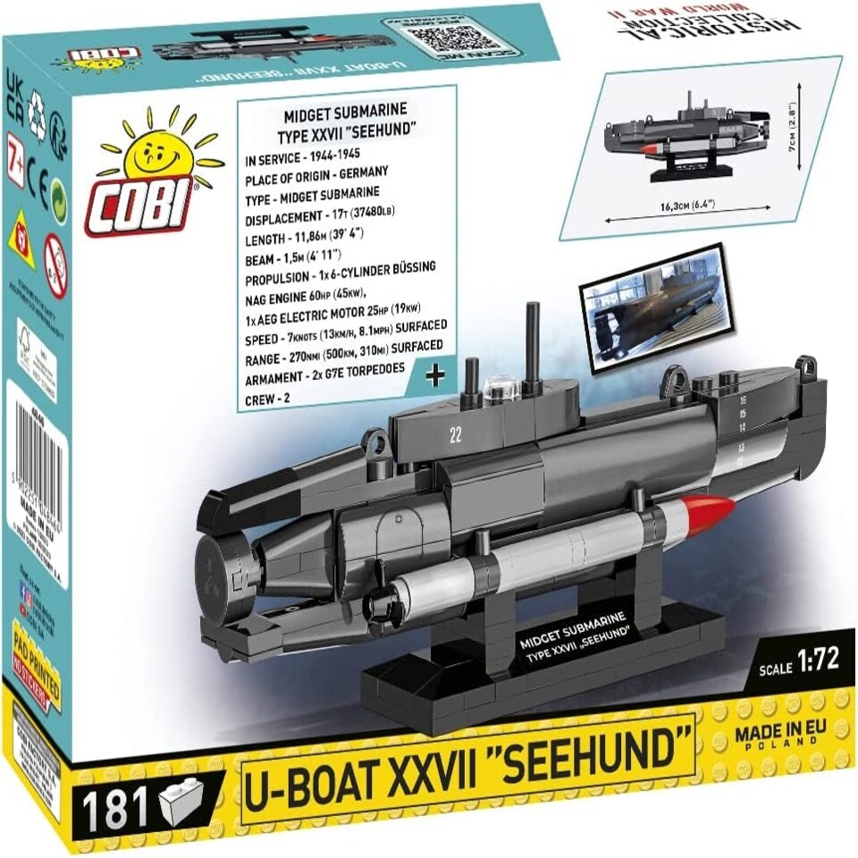 image 1 of Cobi - World War II - U-BOOT XXVII "SEEHUND" (181 Pieces)