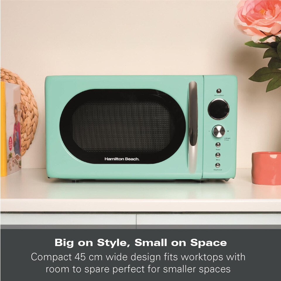 image 1 of Hamilton Beach 20L Retro Mint Microwave