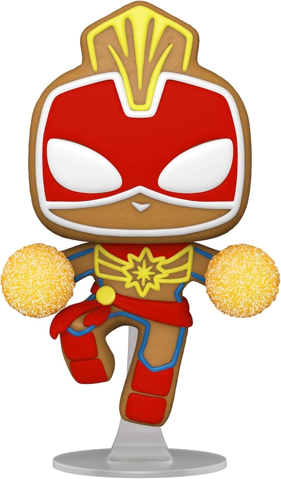 image 1 of Funko Marvel Marvel Holiday Gingerbread Captain Marvel POP Vinyl Figure