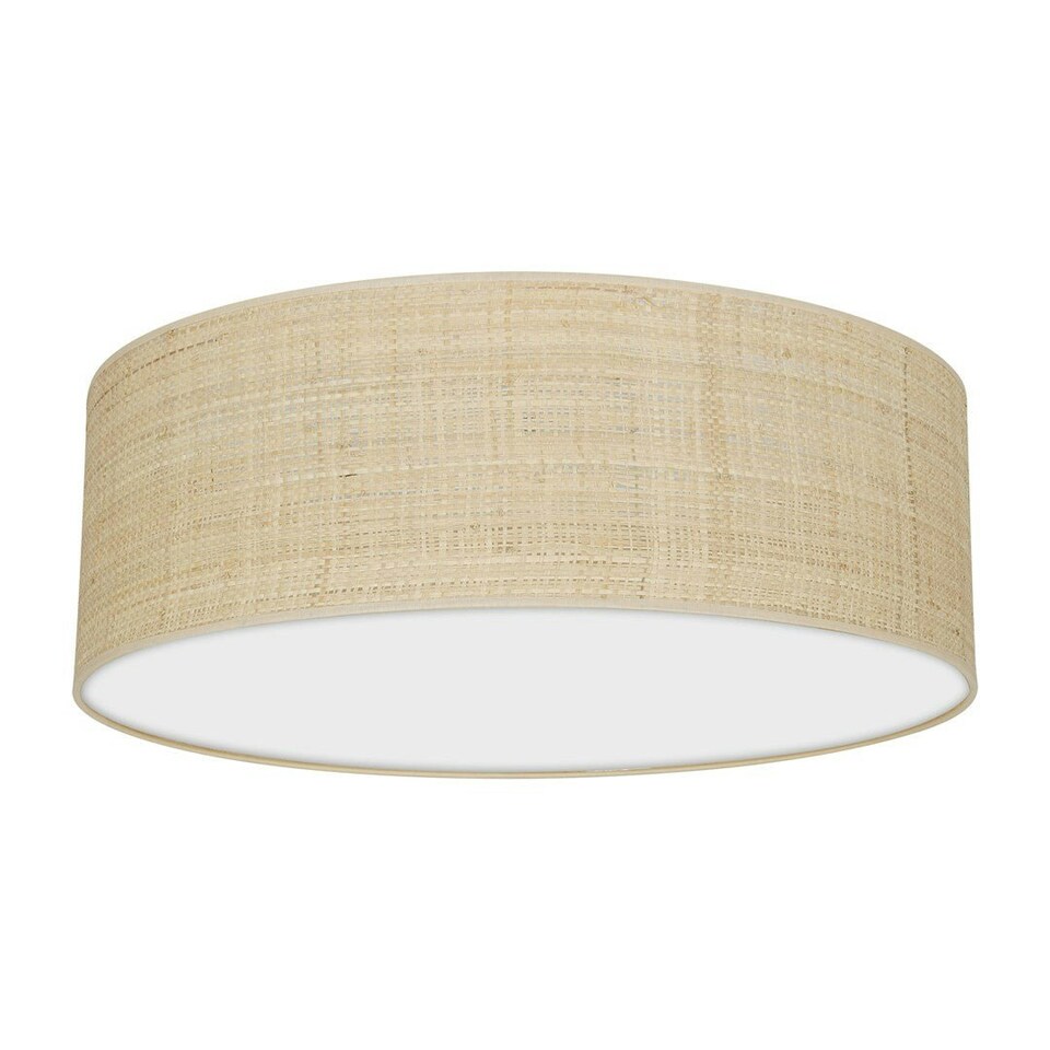 image 1 of Milagro Ceiling Lamp Marshall White / Rattan 3XE27 50cm