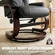image 7 of HOMCOM Recliner Chair with Footstool, Swivel Recliner Armchair