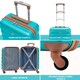 image 4 of Flight Knight Suitcase Set, Large Suitcase, Extra Large Suitcase, Cabin Suitcase 55x40x20cm - 60+ Airlines Approved - EasyJet, Jet2, Ryanair Priority Carry On | Blue | Aqua/Tan | Large