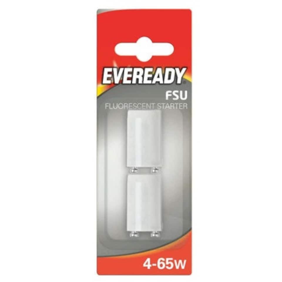 image 1 of Eveready FSU 4-65W Fluorescent Tube Starters - Pack of 2