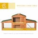 image 2 of PawHut Rabbit Hutch, Guinea Pig Hutch Outdoor Wooden House w/ Run, Green
