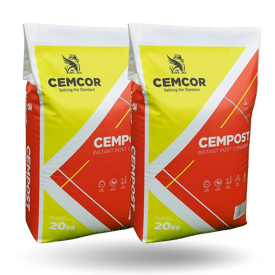 image 1 of Cempost Postcrete Fast Setting Concrete for Fence & Gate Posts - 2 x 20kg