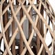 image 2 of Small Wicker Bulbous Lantern - decorative ornament - L10 x W10 x H30 cm | Brown
