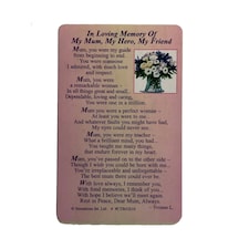 In Loving Memory Of My Mum, My Hero, My Friend...Wallet Card
