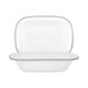 image 1 of Argon Tableware White Enamel Pie Dishes - 25.5cm - Grey - Pack of 2