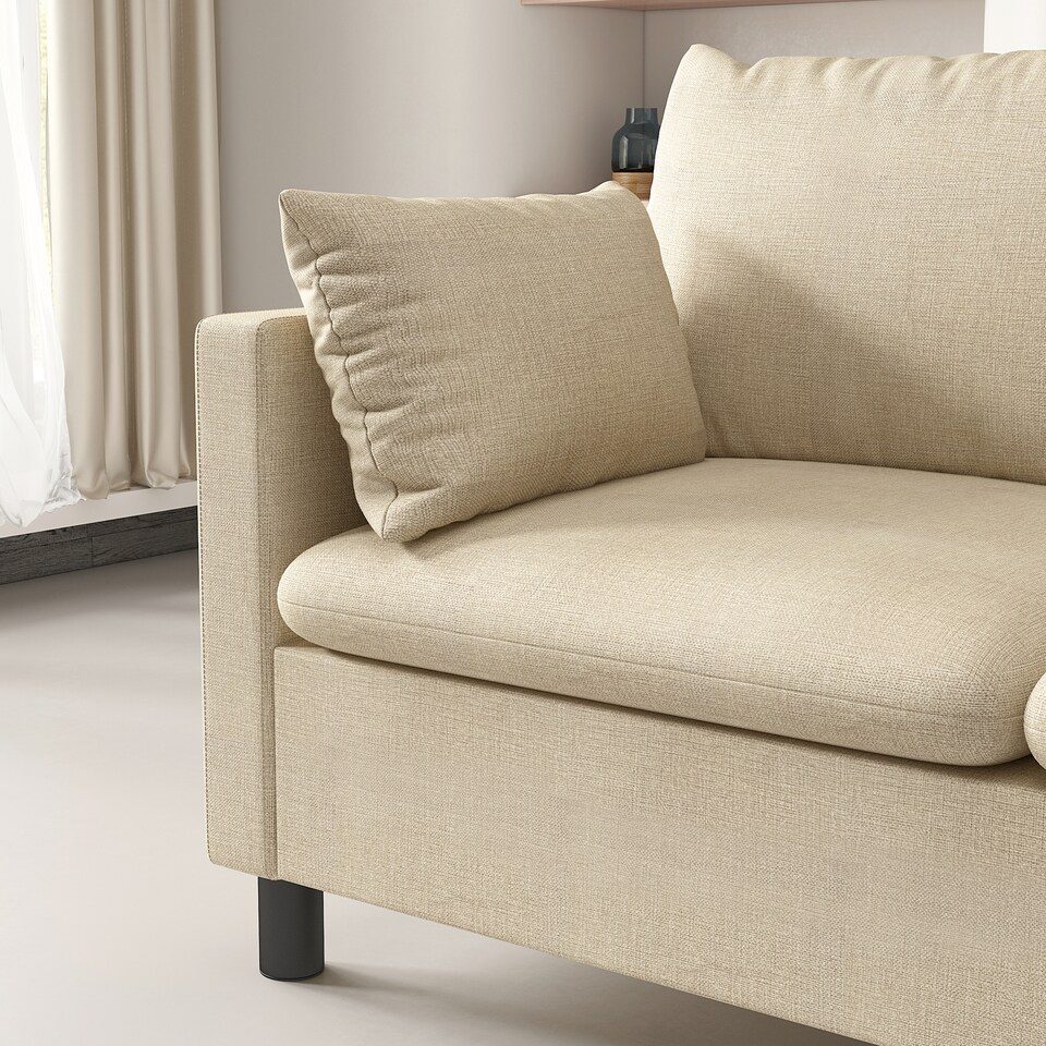 image 1 of CozyWell Large Sofa Plush Padded Settee - Laura