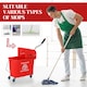 image 7 of HOMCOM 20L Compact Mop Bucket with Wringer and Handle, Mop Bucket on Wheels for Floor Cleaning, Separate Dirty and Clean Water, for Home, Flat, Red