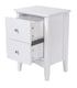 image 6 of Como 2 Drawer Bedside Cabinet - Shaker-Style Design for Modern Compact Living | White | White | One Size | 1