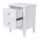 image 6 of Como 2 Drawer Bedside Cabinet - Shaker-Style Design for Modern Compact Living | White | White | One Size | 1