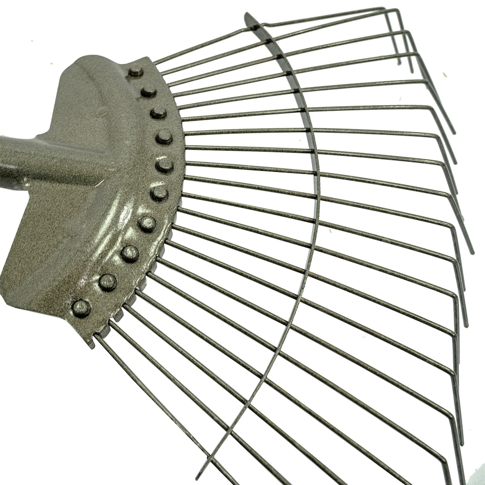 image 1 of JCB 20 Teeth Heritage Lawn Rake 520mm Carbon Steel and Ash Handle Gardening Leaf Moss JCBHLR01