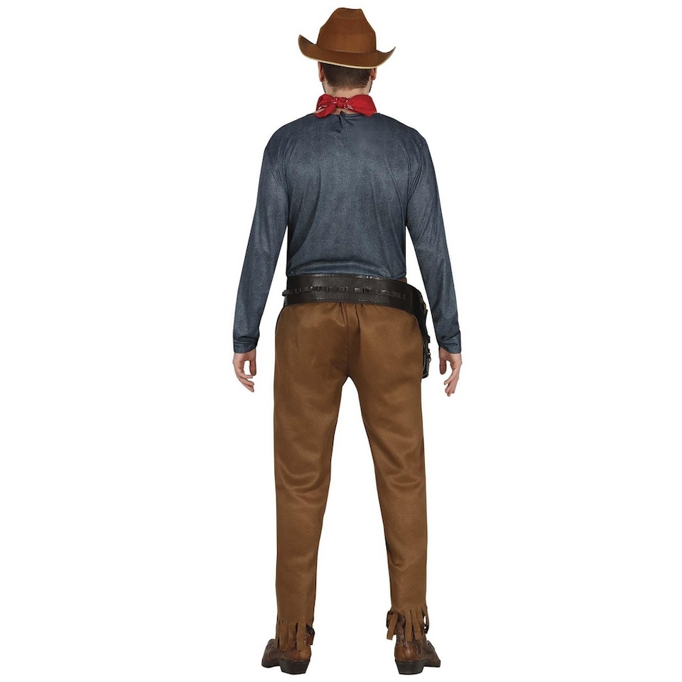 image 1 of Fiestas Guirca Mens Cowboy Costume | Brown | Brown/Blue | M | 1