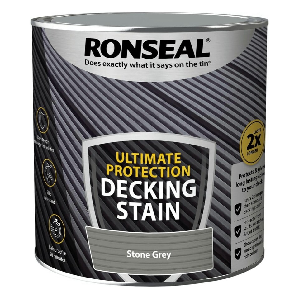 image 1 of Ronseal Ultimate Decking Stain Stone Grey 2.5L