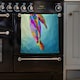 image 2 of colorful turtle floating underwater in the geometric blue water ocean (Kitchen Towel)