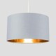 image 2 of ValueLights Reni Large Warm Grey And Gold Ceiling Pendant Shade Grey