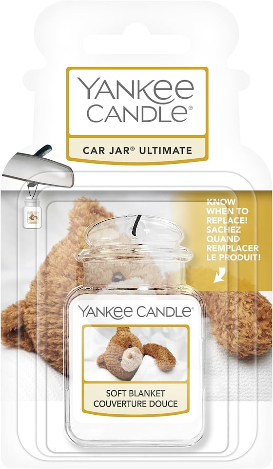 Yankee Candle Car Jar Ultimate Scented Air Freshener | Soft Blanket | 4 count