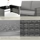 image 5 of Garden Furniture Set Jesolo - 2 armchairs, 1 sofa,  and coffee side table - Grey/Light Grey