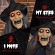 image 5 of HOMCOM Halloween Witch with Broomstick Animatronic Prop with Light Up Eyes