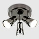 image 2 of ValueLights Modern Black Chrome 3 Way Sleek Round Adjustable Ceiling Spotlight