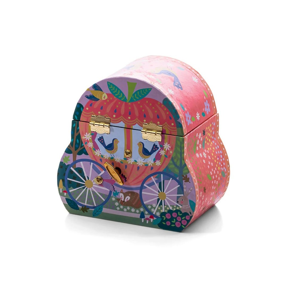 image 1 of Floss & Rock Childrens Fairy Tale Carriage Musical Jewellery Box
