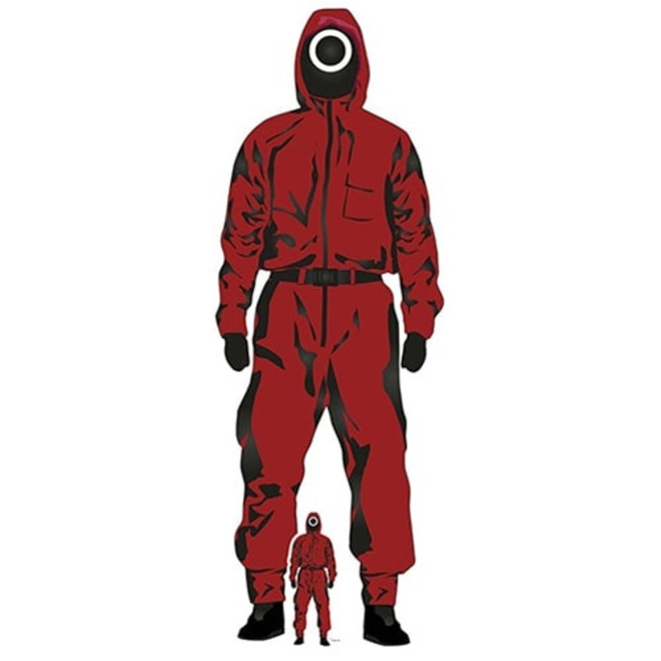 Squid Game Inspired Red Jumpsuit Lifesize Cardboard Cutout 183cm