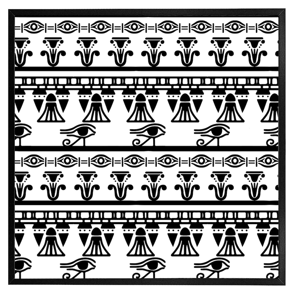 image 1 of Egyptian eye of horus heiroglyphs (Picture Frame) Brown | XS