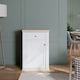 image 7 of Pontypool Shoe Cabinet with Drawer in White and a Riva Oak