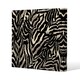 image 1 of Gold Zebra Print (Canvas Print) 77 x 77 x 4cm