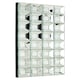 image 1 of Interiors by Premier Multi Glass Bevelled Wall Mirror, Contemporary Geometric Mirror With 24 Mirrored Glass Squares, Black Frame Silver