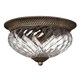 image 1 of Plantation 3 Light Large Semi Flush Ceiling Light Pearl Bronze, E27