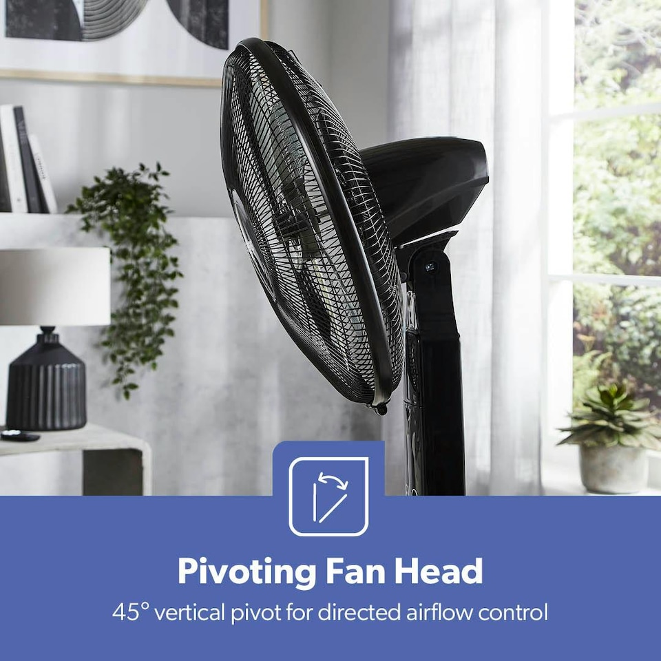 image 1 of GEEPAS 16 inch Pedestal Fan with Remote Control 60W